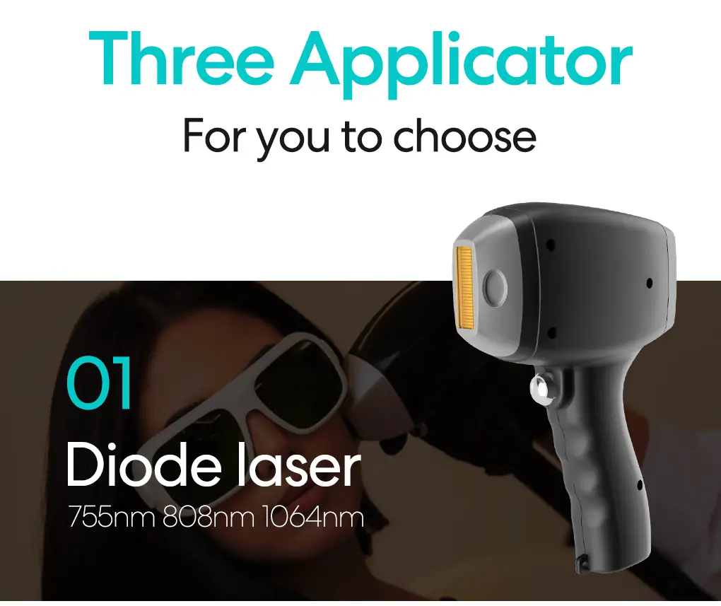 755nm 808nm 1064nm diode laser handle