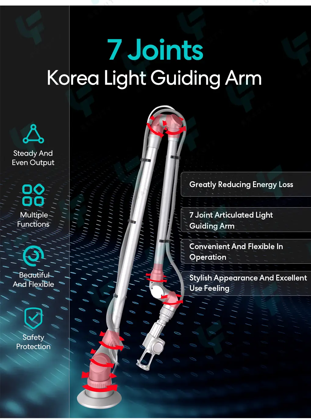 7 joints korea light guiding arm