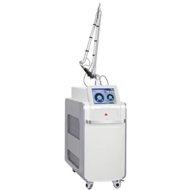 Side view of picosecond laser machine for tattoo and pigment removal.