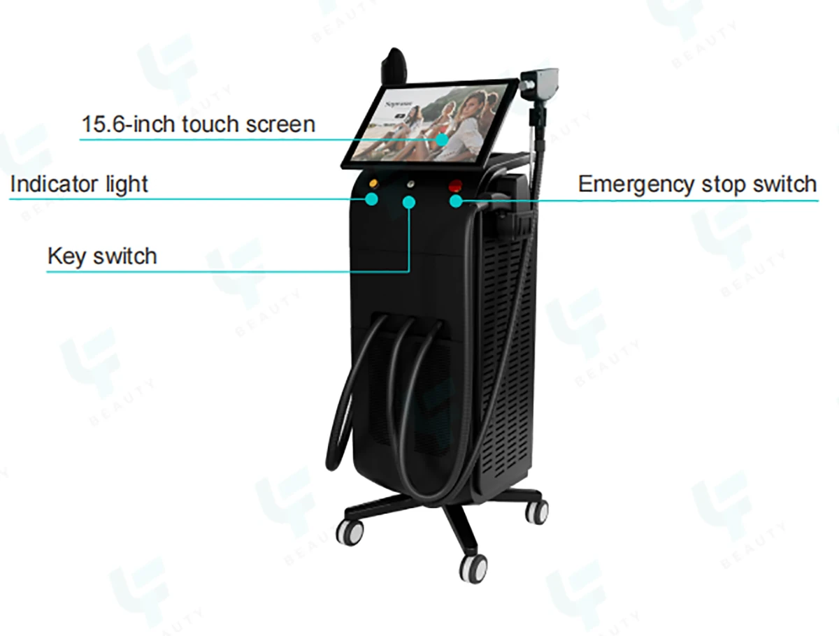 3 in 1 diode laser hair removal machine 15 6 inch touch screen