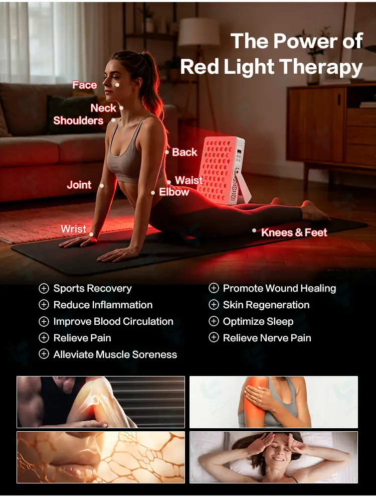 medical grade 5 wavelengths red light therapy panel