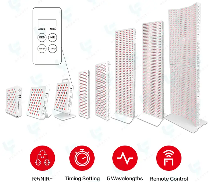 medical grade 5 wavelengths red light therapy panel