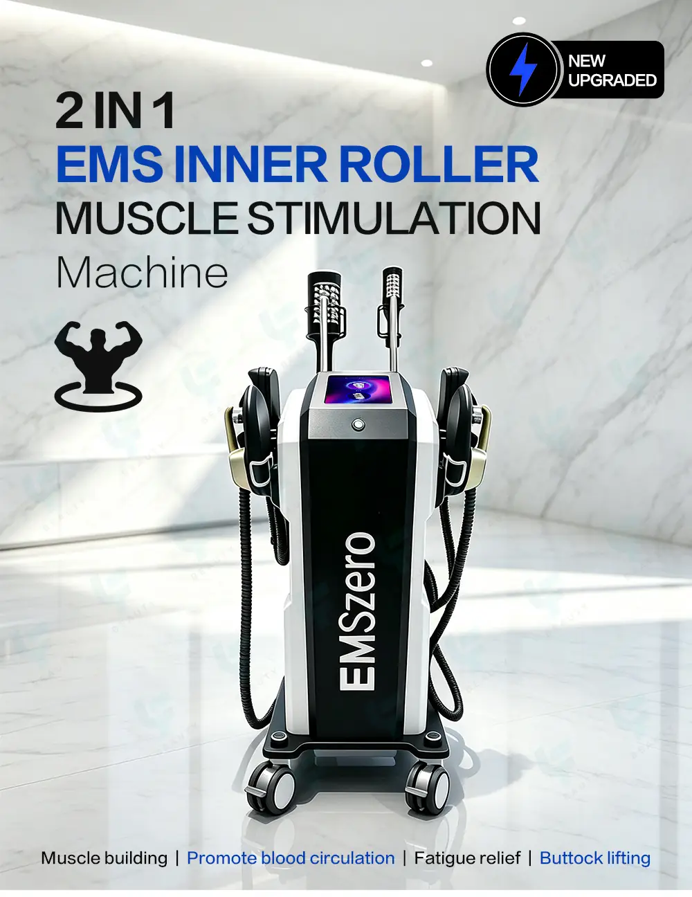 2 in 1 inner roller & ems muscle stimulation machine