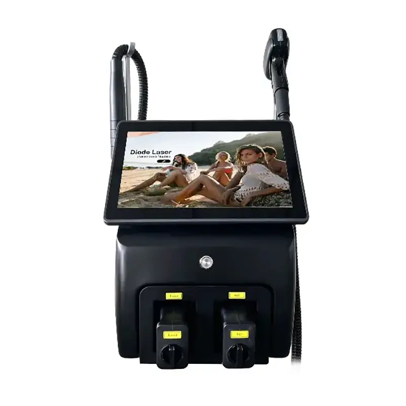 2 in 1 diode laser and picosecond laser machine with touchscreen display and dual handpieces for hair and tattoo removal(1)